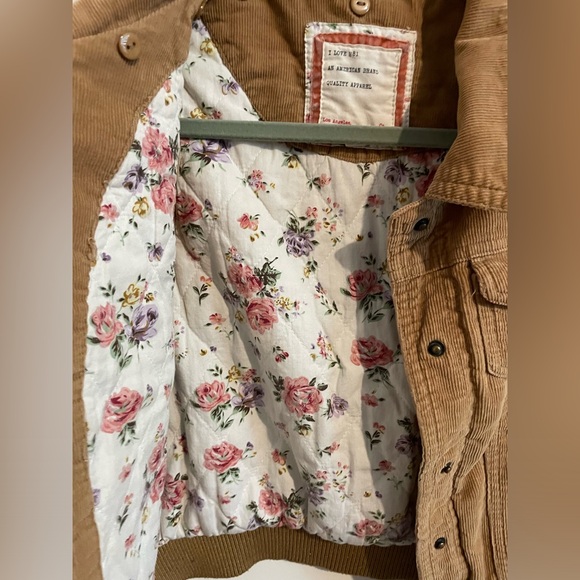 I Love H81 An American Brand Size Medium Corduroy Vest , Floral Lined - Picture 3 of 5